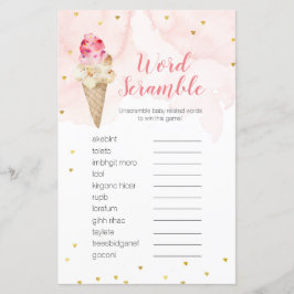 Lámina Juego de Word Scramble Crema rosa Rubor