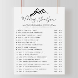 Lámina Juego de zapatos de Boda de Montaña Blanca Negra