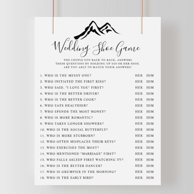 Lámina Juego de zapatos de Boda de Montaña Blanca Negra (Subido por el creador)