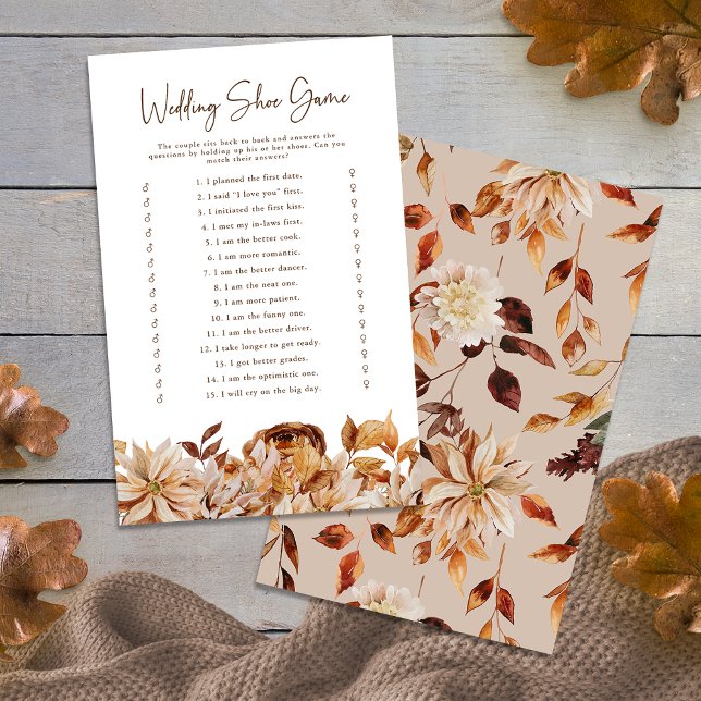 Lámina Juego de zapatos de casamiento de otoño (Fall Wedding Shoe Game
)