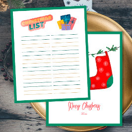 Lámina Juego divertido de Navidad Lista de Navidad de San