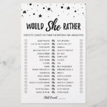 Juego editable de Cumpleaños ¿Qué Preferiría