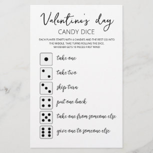 Lámina Juego editable de dados de caramelo para fiesta de
