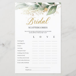 Lámina Juego Eucalyptus greenerenery novia Scattergories