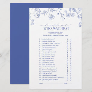Lámina Juego Floral Blue & White Victorian Bridal Shower