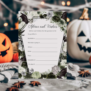 Lámina Juego Floral Gothic Baby Shower Advice and Wings