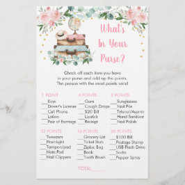 Lámina Juego Floral Travel Bridal What's In Your Purse