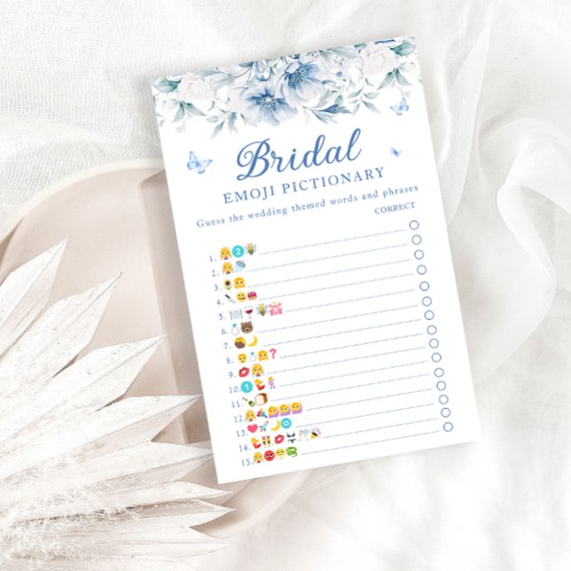 Lámina Juego gráfico de Emoji de ducha azul de novia blan (Subido por el creador)