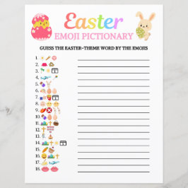 Lámina Juego gráfico de Emoji de Pascua