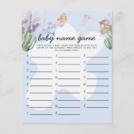 Lámina Juego Ilustrado Mermaid Baby Shower Game
