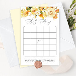 Lámina Juego moderno de bingo de ducha para bebés con lim