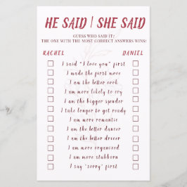 Lámina Juego moderno de lluvia de regalos para la novia c