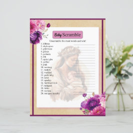 Lámina Juego "Palabra de abras" Purple Boho Baby