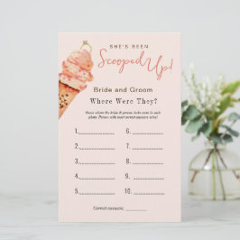 Lámina Juego para baby shower de "¿Dónde estaban?" con he