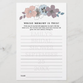 Lámina Juego para Despedida de Soltera ¿De quién es el Re