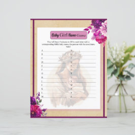 Lámina Juego "Purple Boho Baby Girl"