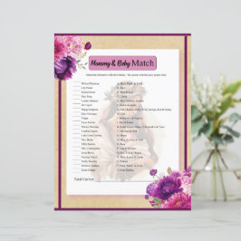 Lámina Juego Purple Boho Mami and Baby Match