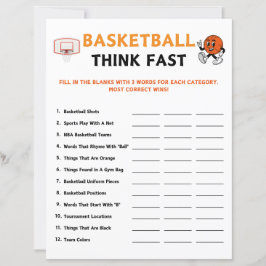 Lámina Juego rápido de baloncesto