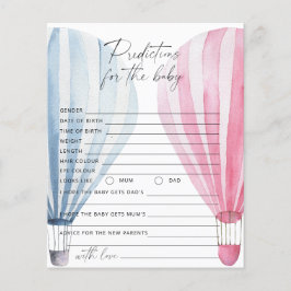 Lámina Juego Revelación de Género - predicciones y consej