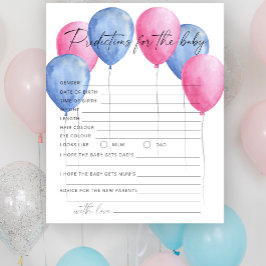 Lámina Juego Revelación de Género - predicciones y consej