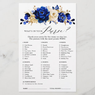 Lámina Juego Royal Blue Yellow Gold Metallal Bridal Showe
