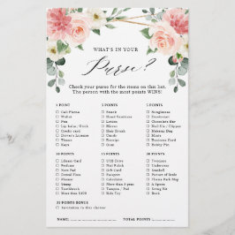 Lámina Juego Rubor Pink Floral Geométrico Bridal Shower