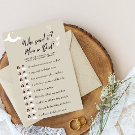 Lámina ¿Juego Rústico De Baby Shower Quién Lo Dijo? ¿Mamá