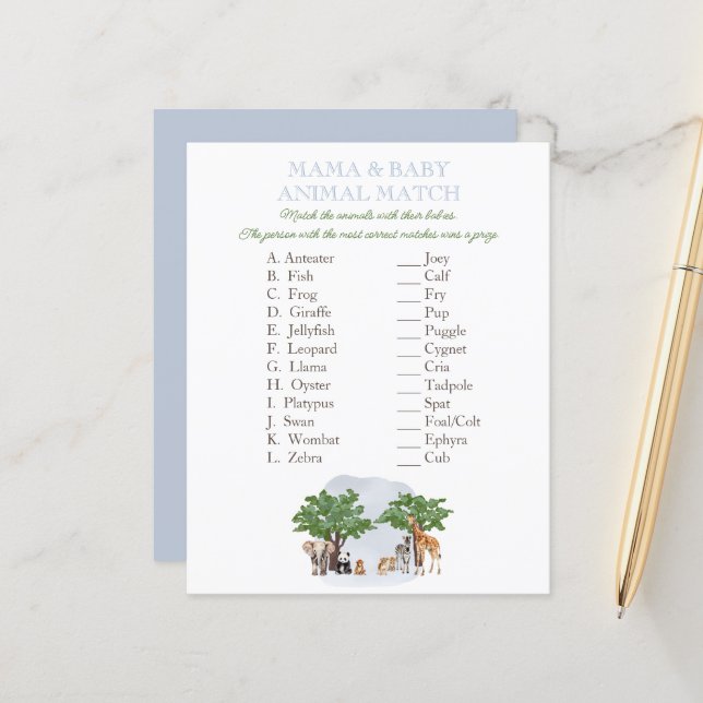 Lámina Juego Salvaje Un Safari Animal (Anverso/Reverso In Situ)