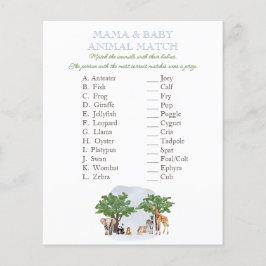 Lámina Juego Salvaje Un Safari Animal