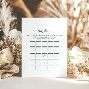 Lámina Juego simple Minimalista de ducha de Bingo