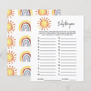 Lámina Juego Sunshine Baby Item. Juego Baby Shower