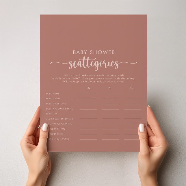 Lámina Juego Terracotta Baby Shower Scattegories (Subido por el creador)