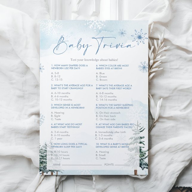 Lámina Juego Trivia Baby Shower (Subido por el creador)
