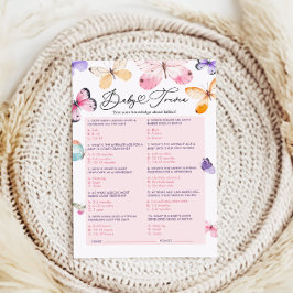 Lámina Juego Trivia Baby Shower