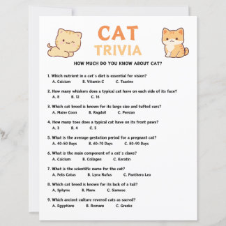 Lámina Juego Trivia de gato