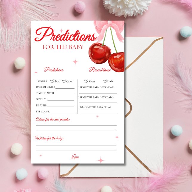 Lámina Juego único de predicciones de Baby Shower para ce (Subido por el creador)