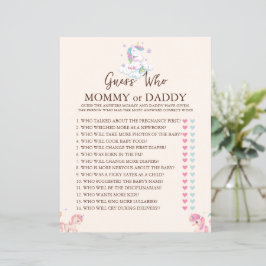 Lámina Juego Unicornio adivina quién es el arco iris de B