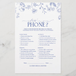 Lámina Juego victoriano de ducha azul y blanca