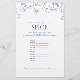 Lámina Juego victoriano de ducha azul y blanca