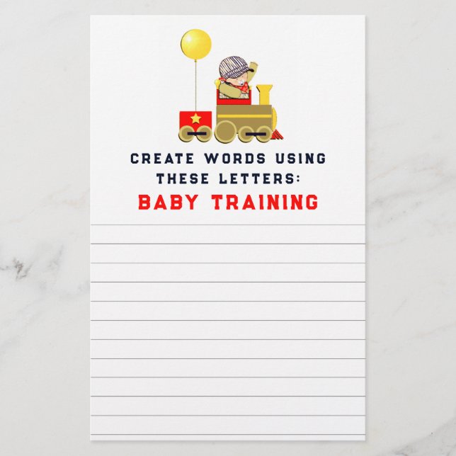 Lámina Juegos Baby Shower (Anverso)