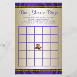 Lámina Juegos Baby Shower Chica de Bingo Baby Shower Purp