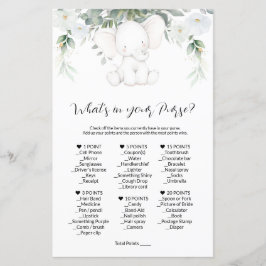 Lámina Juegos Baby Shower de What's In Your Dese Game