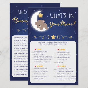 Lámina Juegos Baby Shower que conocen a mamá, juegos de t