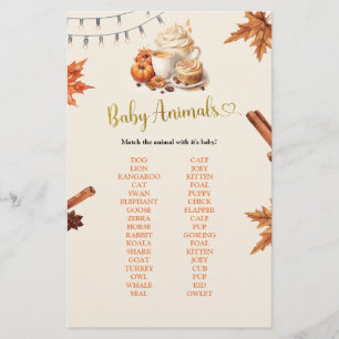 Lámina Juegos de animales de la calabaza otoñal