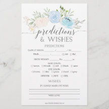 Juegos de Baby Shower de doble cara de color azul