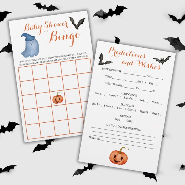 Lámina Juegos de Baby Shower de Halloween de doble cara (Subido por el creador)