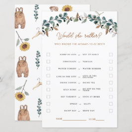 Lámina Juegos de Baby Shower Neutrales de Género de Water