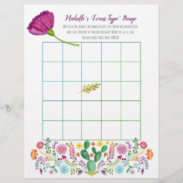 Lámina Juegos de Baby Shower para novias de FIESTA BINGO