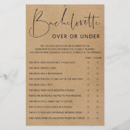 Lámina Juegos de Bachelorette Party - Doble cara