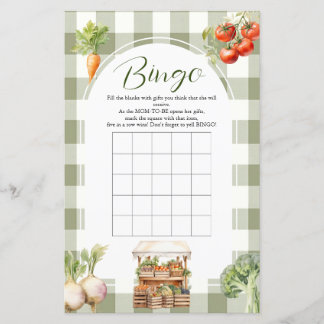 Lámina Juegos de bingo Baby Shower de mercado fresco de p